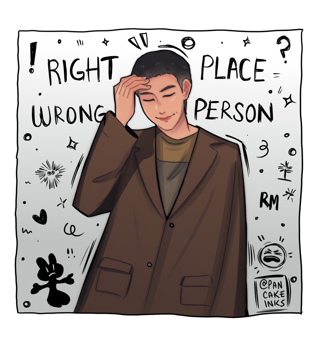 Right Place Wrong Person ✨🖤🤍 #RPWPISCOMING #RM #btsfanart