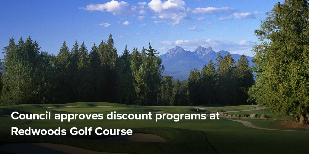 Council has approved two new discount programs for residents and businesses to enjoy Redwoods Golf Course including advance booking times, $10 off green fees, $2 off a bucket of balls at the driving range, and more. Read the full details at ow.ly/FJ8t50RvVEI