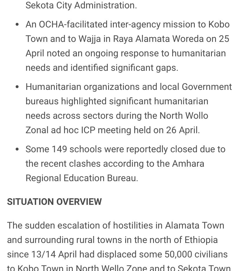 Breaking 🚨: 149 Schools closed in Raya Alamata, Korem, and Wajja Amhara due to TPLF invasion of Raya.