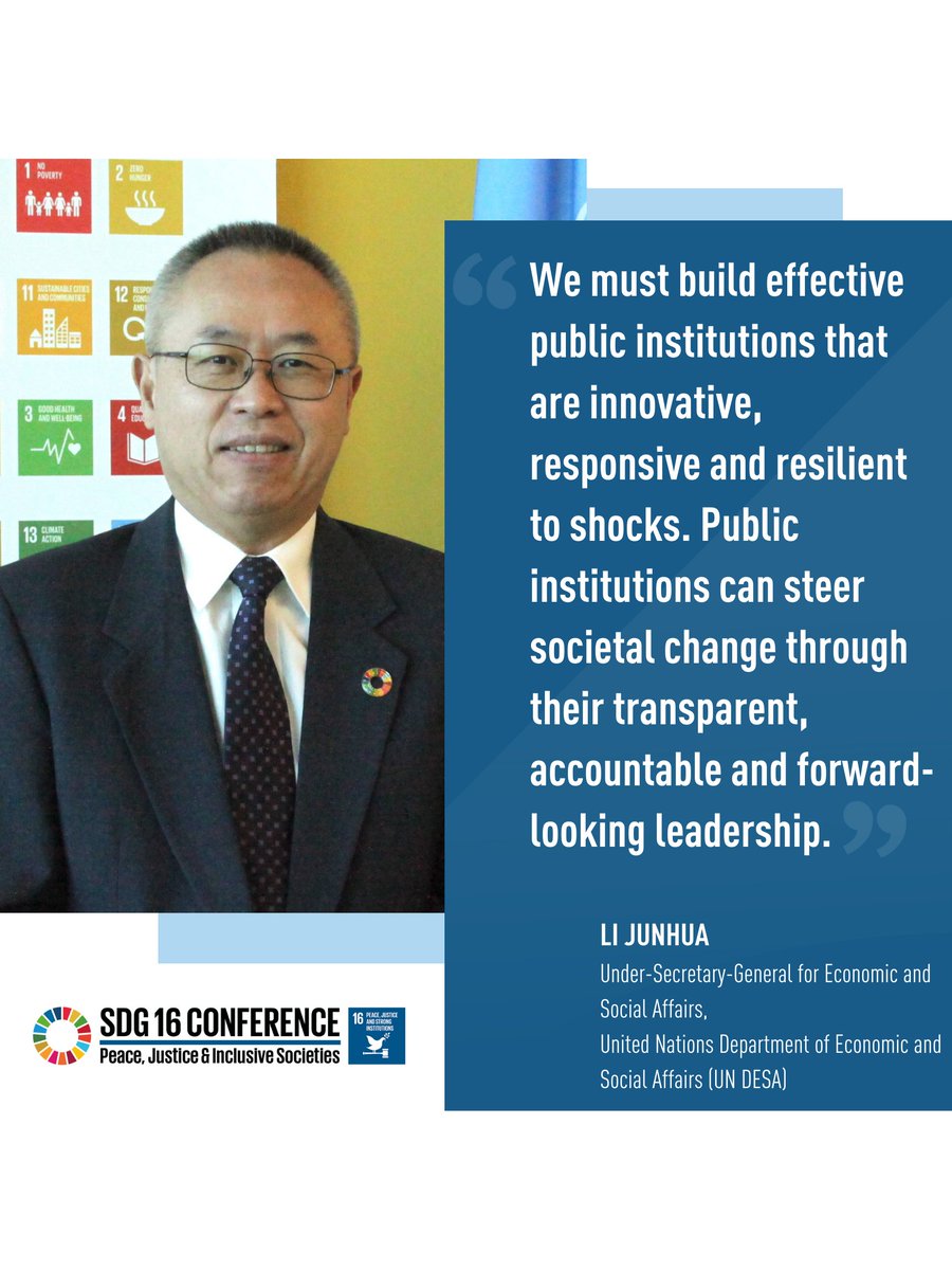 How can Governments & stakeholders accelerate progress towards #SDG16? Follow the #SDG16Conference – Peace, justice & inclusive societies for sustainable development happening today. 🔗 bit.ly/SDG16Conferenc… 📺 webtv.un.org/en/asset/k1d/k… #GlobalGoals #RuleOfLaw #AccessToJustice