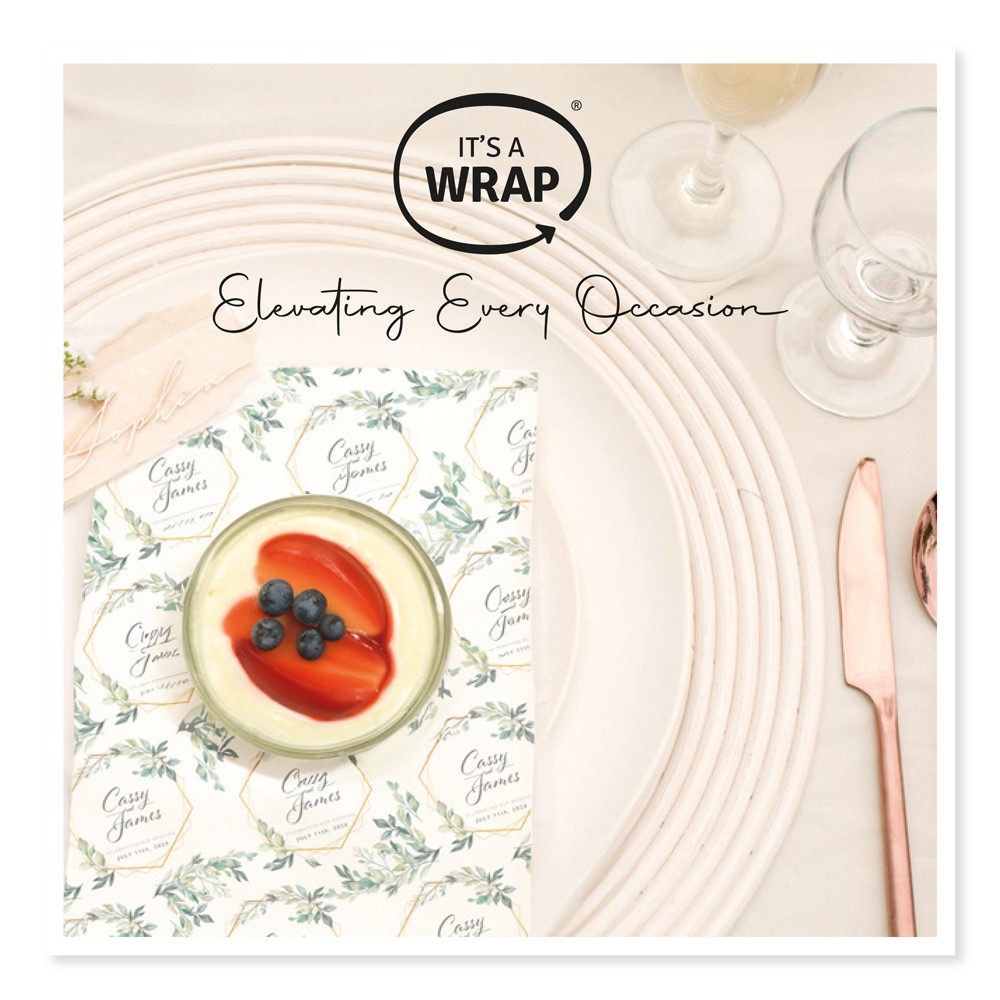 Planning a wedding or special event? ✨ 
Elevate your table settings with our custom printed greaseproof paper! 
Add a personal touch to your celebration with beautifully designed paper that tells the story of your event and embellishes your theme perfectly. 💍👰🤵
#weddingdecor