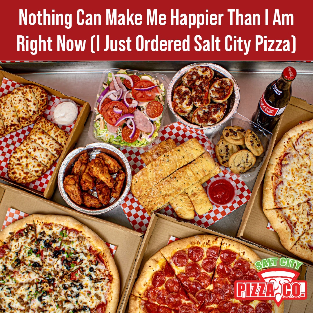 Nothing beats the feeling of excitement when you know a piping hot pizza is on its way to your doorstep! 🍕🤩 #PizzaPerfection #FoodieFaves #SaltCityPizza #UtahFoodie 

Order Now at 
SaltCityPizza.com
801-516-4535