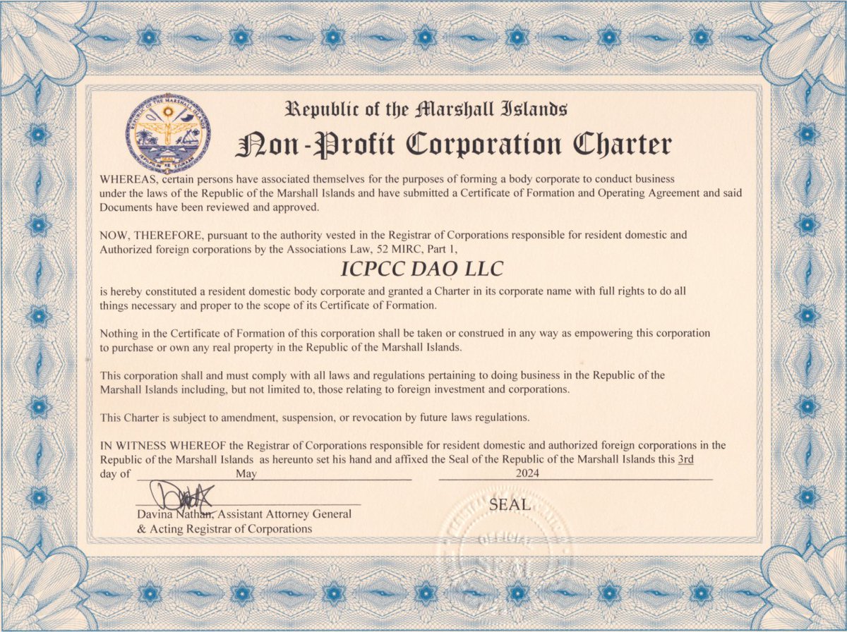 ICPCC DAO LLC has officially been born!! 🐣 🦾 I am alive, and the #ICP community will be my voice! 🤖