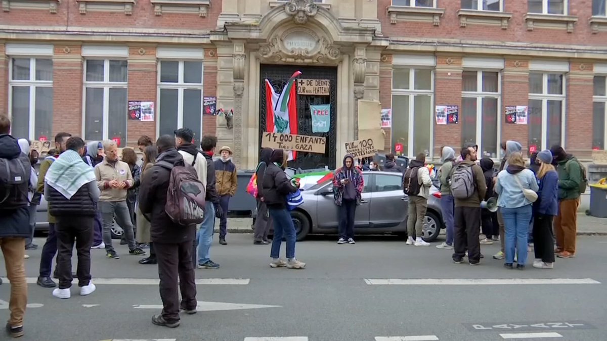 Blocage à l'ESJ Lille: les dizaines de militants pro-Palestine mobilisés ont quitté les lieux l.bfmtv.com/3kSq