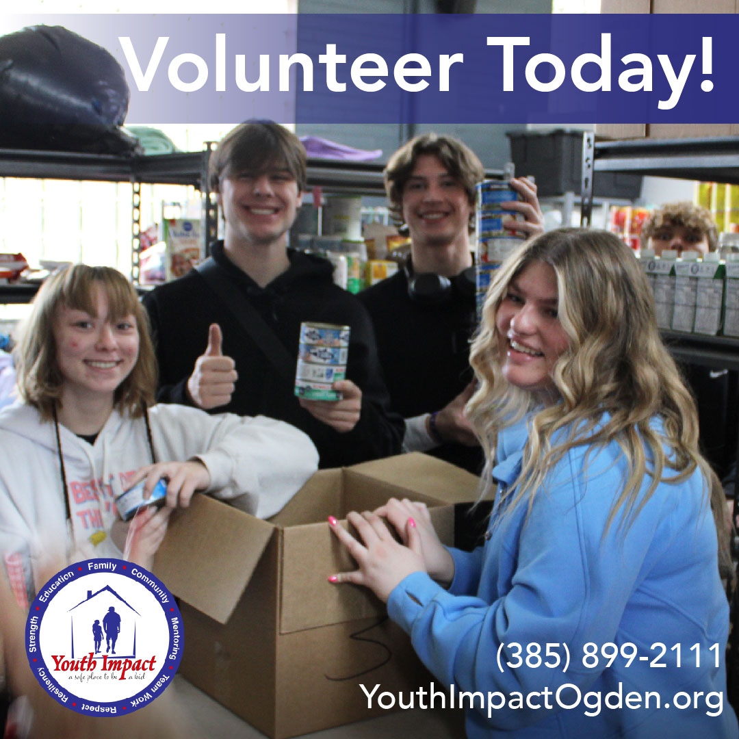 Make a difference in the community by volunteering! What a great opportunity to give back and inspire the next generation. #YouthImpact #YouthEmpowerment #ChampionsOfChange #SafePlaceToBeAKid 385-899-2111 YouthImpactOgden.org