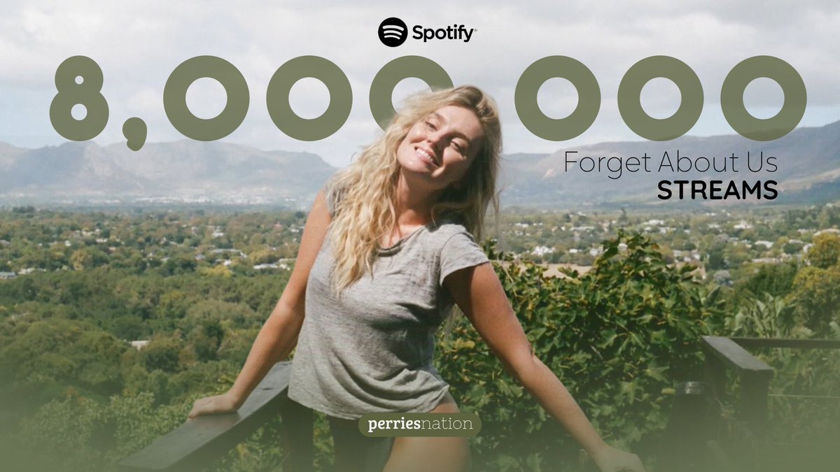 ‘Forget About Us’ by Perrie has officially surpassed 8 MILLION streams on Spotify! 🤍