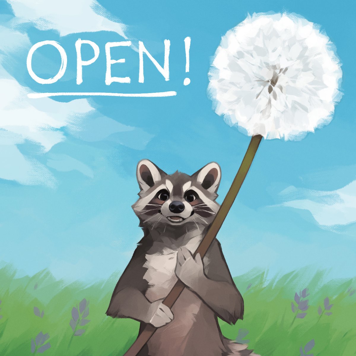 I'm OPEN for May-June projects!! Link is below - thanks so much for looking or boosting!! Slots will be chosen on Monday. ✨🦝✨