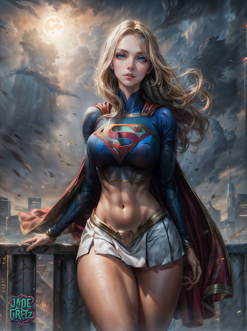 Glowing Supergirl: Defender of Hope by JadeGretzAI deviantart.com/jadegretzai/ar… #supergirl #karazorel #superman #superhero #comics #comicart #ai #aiart #digitalart #jadegretz #fantasyart #fanart #beautifulgirl #aiartwork #aiartcommunity