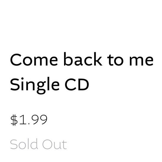 RT + REPLY 

Hi! @GeffenRecords, we just wanted to bring to your attention that RM's 'Come Back To Me' CDs are once again sold out in the US BTS store. Please restock soon. 

@BIGHIT_MUSIC 
@BigHitShop
@bts_bighit