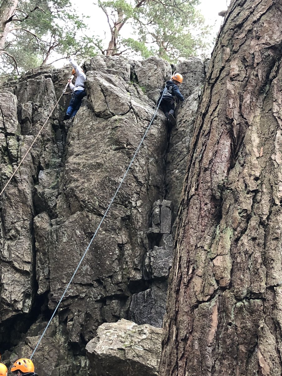 Some intrepid rock climbing this morning on the last morning of the residential. #Y6Residential #GoFurther