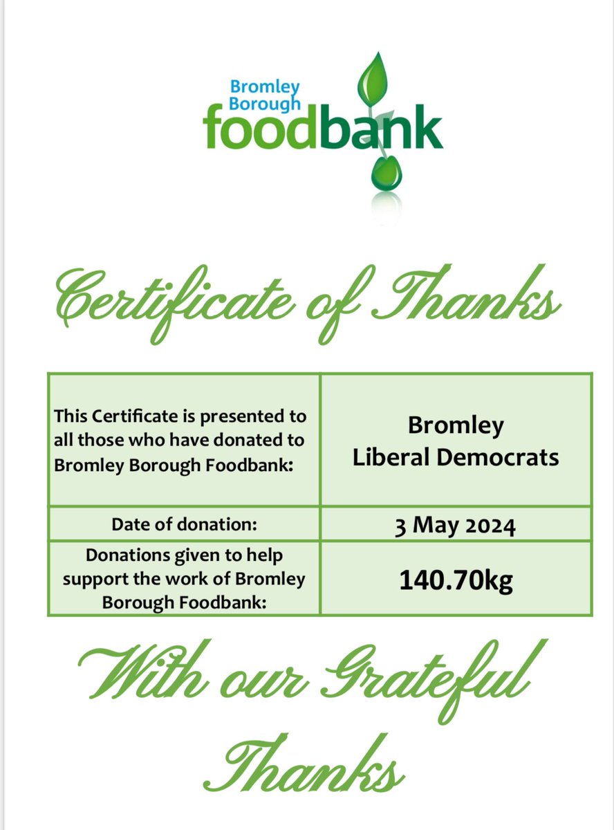This morning we visited the Bromley Foodbank main hub (thanks for the invite and tour). We took along 25 bags of supplies, some of which was needed straight away. Impressive work by the team (hero’s 💛 ) . Sadly demand is high,  more donations are needed. @BromleyFoodbank