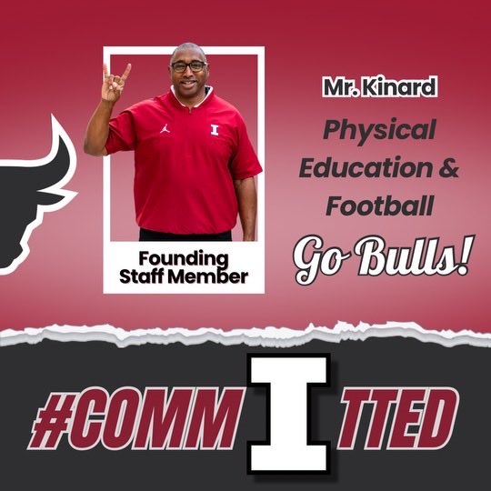 INNOVATION NATION!  Please join us in welcoming Mr. Leroy Kinard into THE HERD at Innovation High School!  Mr. Kinard will be teaching courses within our Physical Education department at IHS, in addition to serving as our Head Football Coach.  Go BULLS!!!