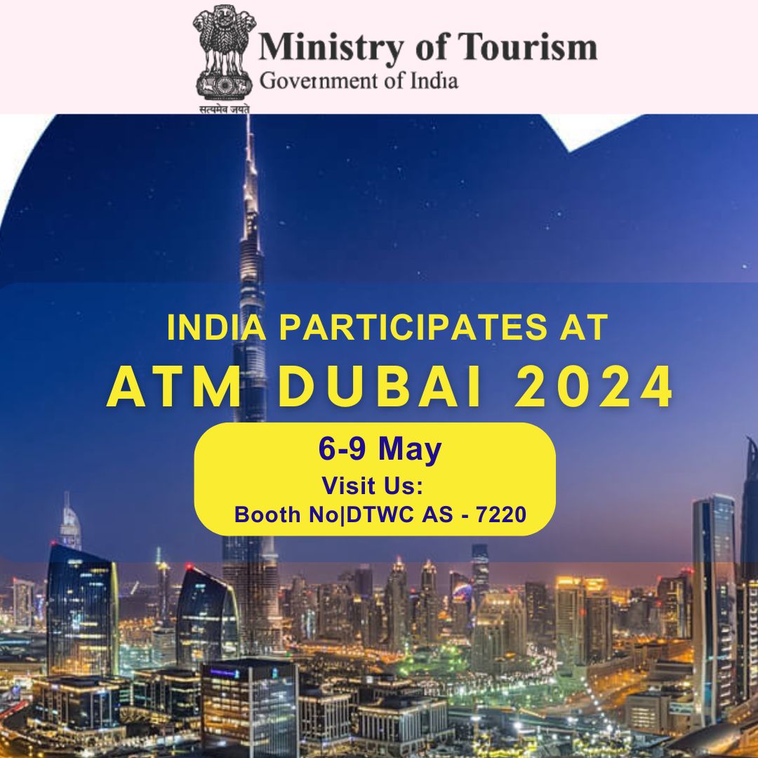 India at ATM Dubai 2024 !! India participates with a delegation of industry players and representatives for forging stronger business networking and strengthening tourist inflows from the region. Visit us at DTWC AS 7220 from 6-9th May 2024. #IndiaAtATM #Tourism #ATMDubai2024