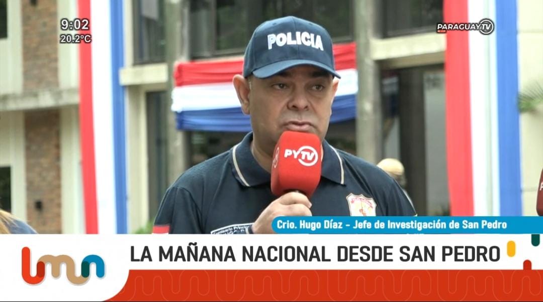 #LaMañanaNacional conversamos con el comisario Hugo Díaz, jefe de Investigación de San Pedro 

🔴 En Vivo por <a href="/ParaguayTVHD/">Paraguay TV</a>,  la #920am y <a href="/RNSanPedro/">Radio San Pedro</a> 
📻 webaudio.radionacional.gov.py/920am/