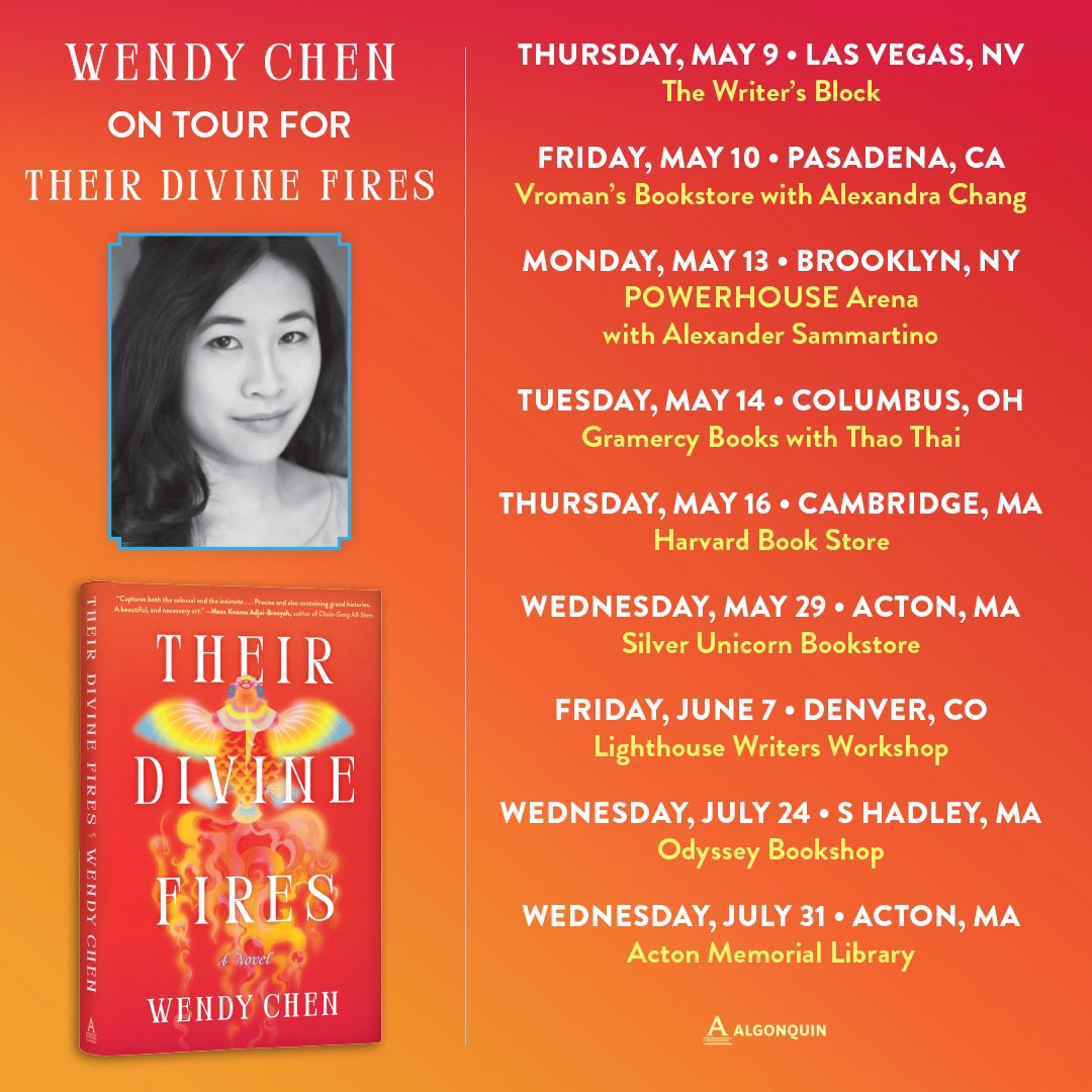 Looking forward to going on book tour, seeing old friends, and meeting new ones!