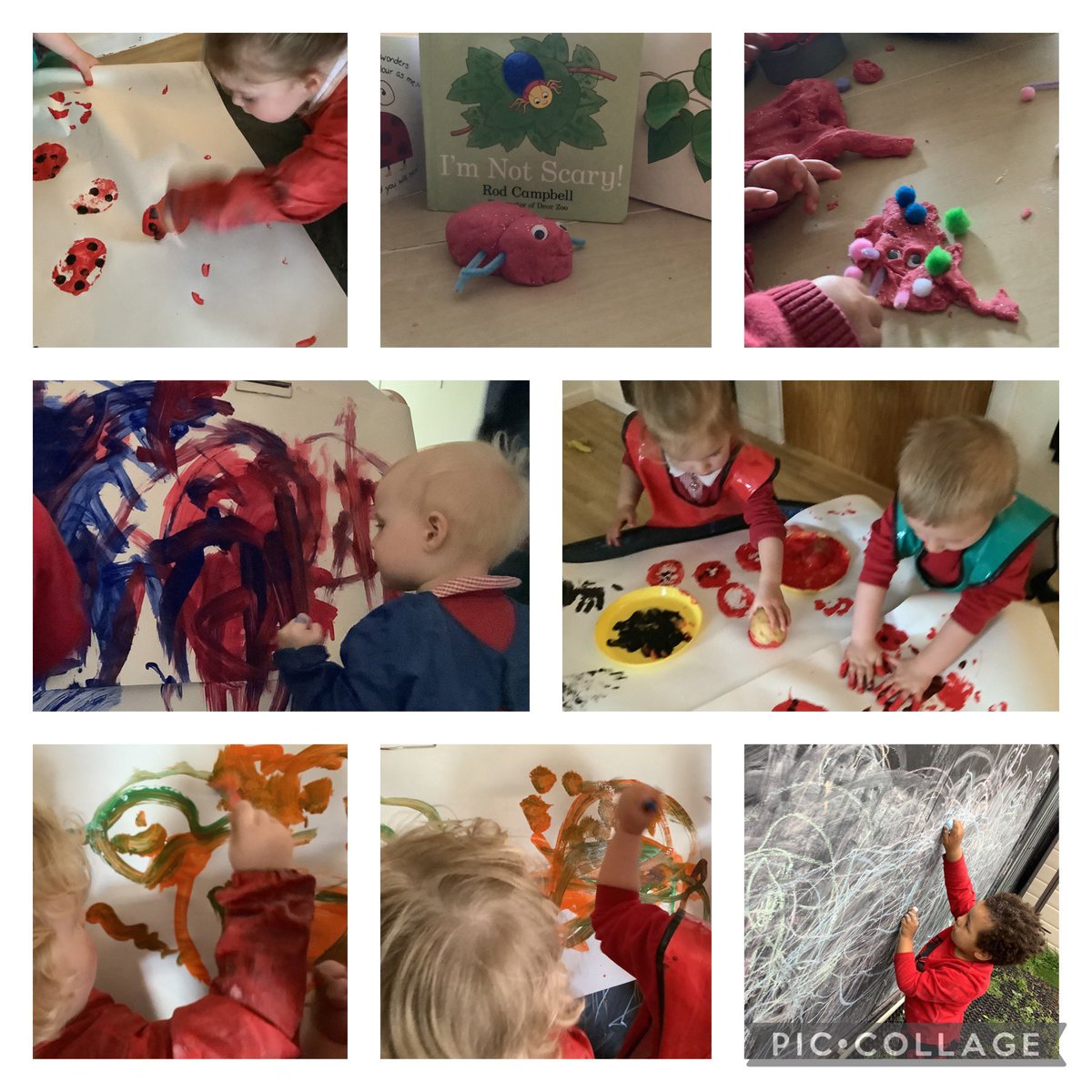 2yrOldExplorers's tweet image. This week in Explorers we have continued learning about bugs we find in the garden 🕷️🐞 look at our fabulous mark making too! #makingmarks #learning