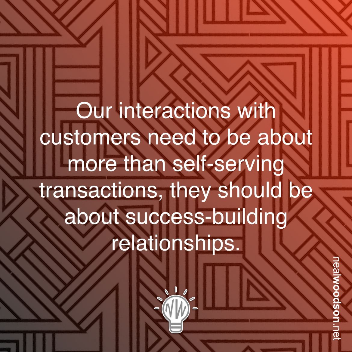 Our interactions with customers need to be about more than self-serving transactions, they should be about success-building relationships.
#hospitality #humanexperience #customerexperience