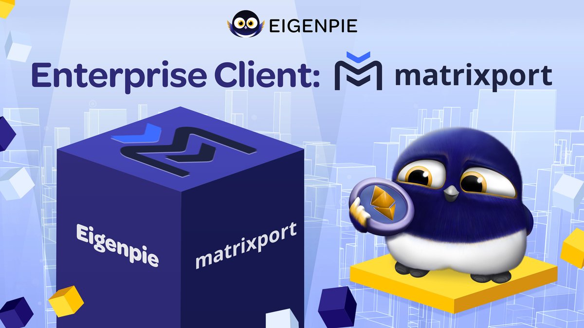 We're excited to welcome @realMatrixport as @Eigenpiexyz_io's 1st institutional client.🌐 Matrixport is a leading financial services provider, managing billions of dollars in assets and bridging TradFi to DeFi.🏙️ Details:🔍 blog.eigenpiexyz.io/eigenpie-enter… x.com/realmatrixport…