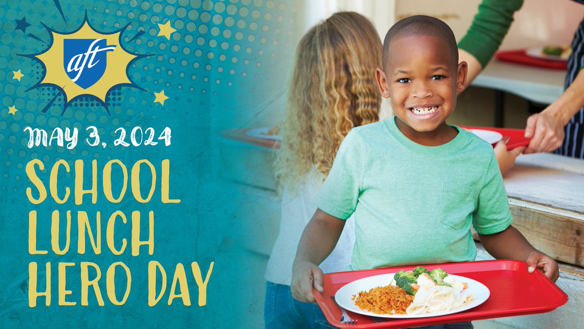 School lunch heroes create real solutions every day by making sure every student has the food they need to thrive. Today, let’s celebrate all of our school nutrition workers for giving students the healthy food they need to learn and grow! #SchoolLunchHeroDay @PSRP_AFT