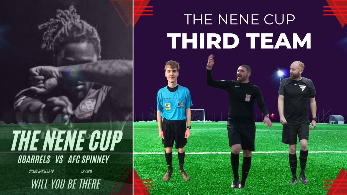 Good luck to the third team tonight in The Nene Cup. @NorthantsFA @NorthantsRefs @refsupportuk @chronsport @GripActive