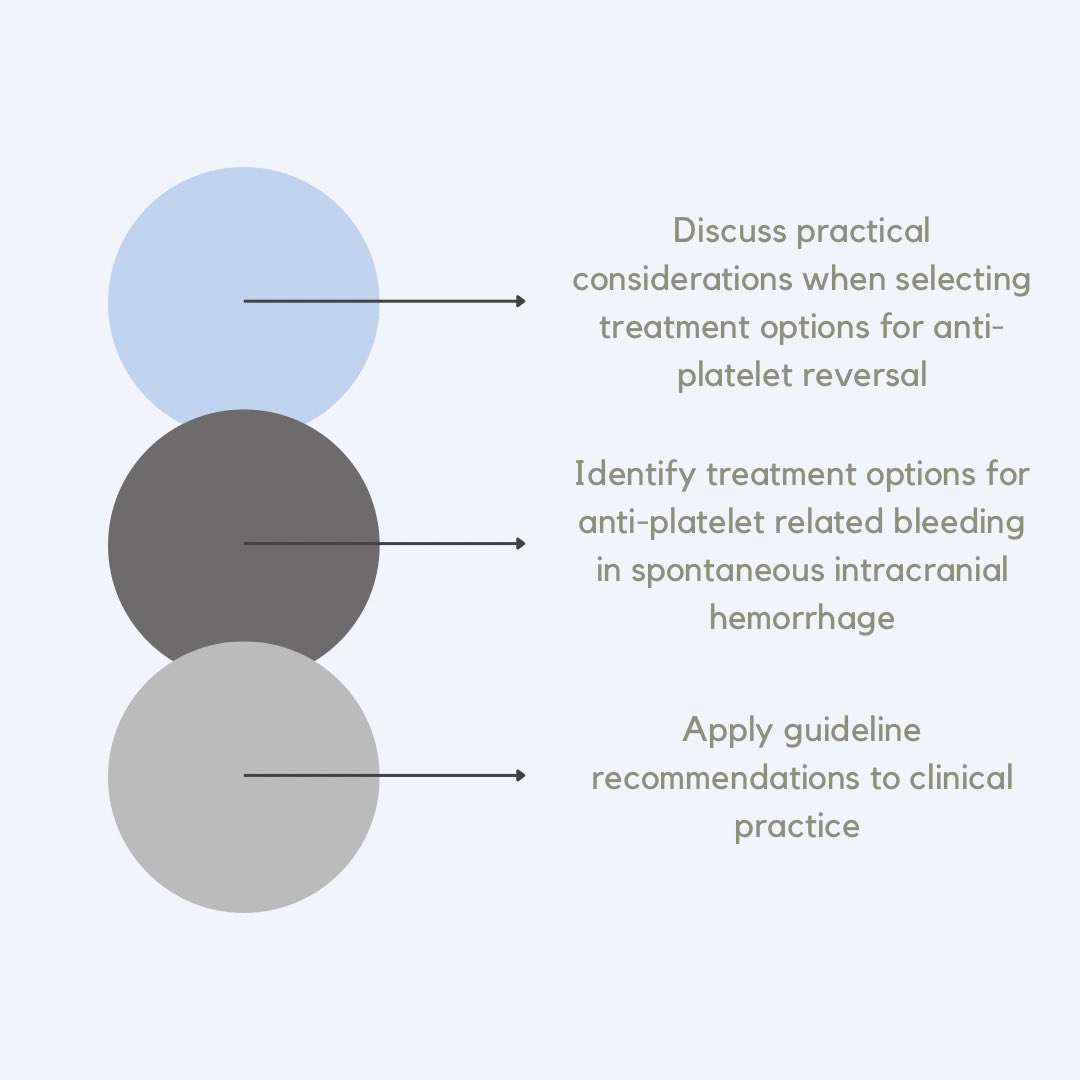 UKPharmRes's tweet photo. GRAND ROUNDS 🎙️

Today’s presenter is Dr. Bressler!  Swipe to see her objectives regarding anti-platelet related bleeding management in spontaneous intracranial hemorrhage 🩸 https://t.co/ZMawzAXAw7