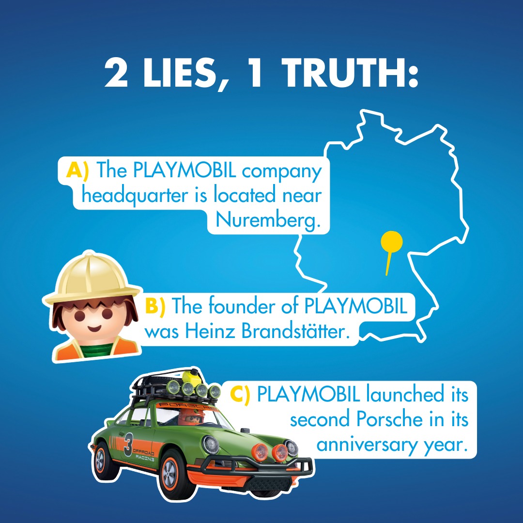 Do you know Playmobil? Can you spot the truth? 🤔 Comment below! #Playmobil #Trivia #funfacts