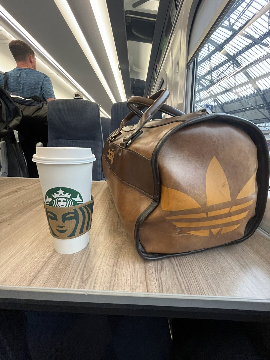 Luton swerved. Heading to Halifax instead. Have got an hour window in between 15:30 and 16:30 if anyone is interested in getting put on a headlock. Happy hour rates apply.

That macchiato actually cost more than the bag. This is the modern world.