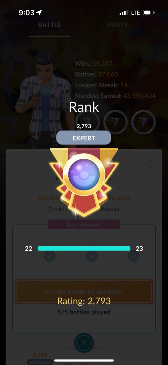 Had a really great GBL morning today going 16-3-1 finally crossing me over to Expert! Trevenant has been a great lead the past few days! Legend next 🤞🏻💪🏻 #PokemonGo #GoBattleLeague