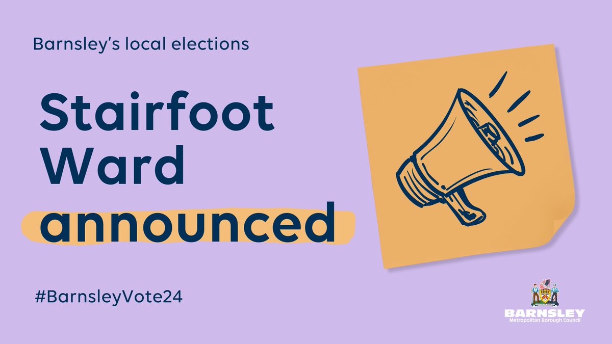 LOCAL ELECTIONS RESULT 📣 Stairfoot Ward: Karen Dyson, Labour Party re-elected. Number of registered electors: 9,080 Total number of ballot papers received: 1,888 Turnout: 20.79% Full results are available at barnsley.gov.uk/LE24. #BarnsleyVote24