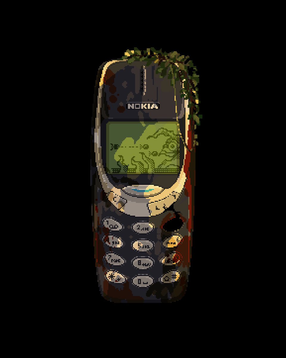 I've created an updated version of my post-apocalyptic Nokia 3310 (Space Impact). #pixelart #nostalgia Let me know which version you prefer! 2024👇 2022👇