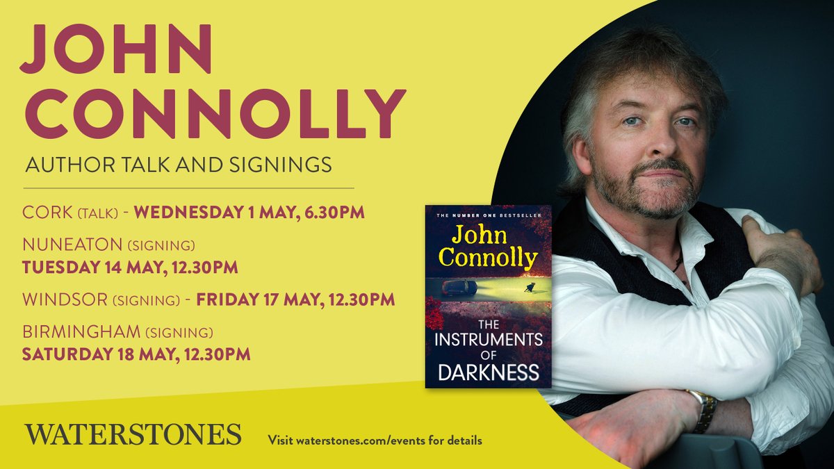 Meet @jconnollybooks at Waterstones Birmingham as he signs stock of his latest novel ‘The Instruments of Darkness’. No tickets required, simply pop in and say hello! #BookTwitter