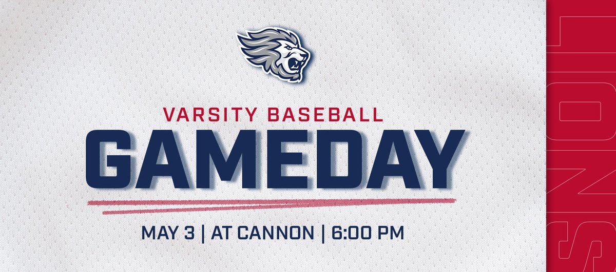 Baseball heads to Cannon for their final game of the regular season. 

#GoLions #RoarAsOne