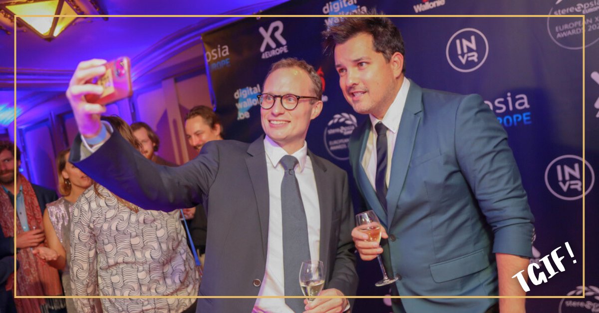 🎉 T.G.I.F. 🥂

The week end is looming, so just like @thevrproducer  and @FPlanquette  raising their glasses at the #europeanxrawards last year, let's celebrate the end of the week! 🌟

#xrevent #awardceremony #tgif #stereopsia #xr