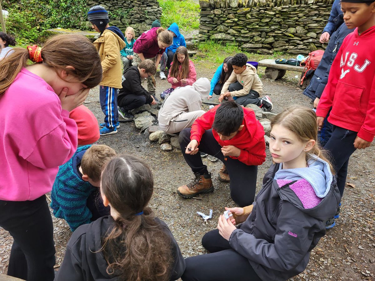 A little firelighting during the Year 6 bushcraft activity. #GoFurther #Y6Residential