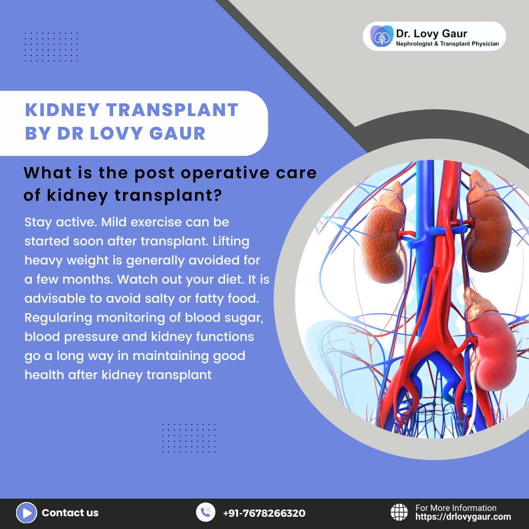 It is advisable to avoid salty or fatty food. Regular monitoring of blood sugar, blood pressure and kidney functions go a long way in maintaining good health after kidney transplant.
#India #health #KidneyHealth #GhaziabadNews #Kidney #everyone #EveryoneFollow #nephrologist