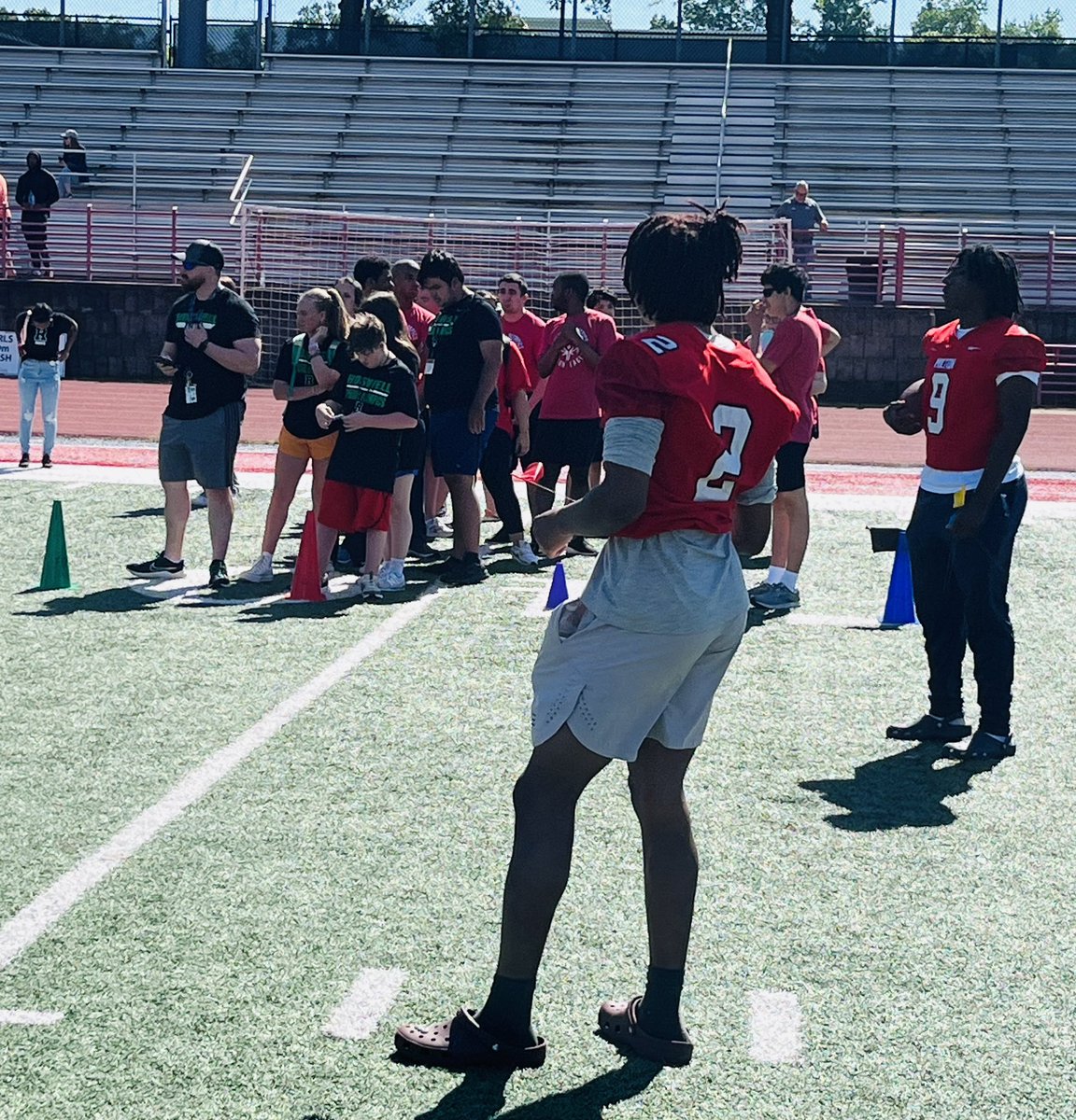 Loved seeing these young men serving their school and community yesterday at the Special Olympics‼️ Nothing but smiles, high fives, and fun all day long‼️