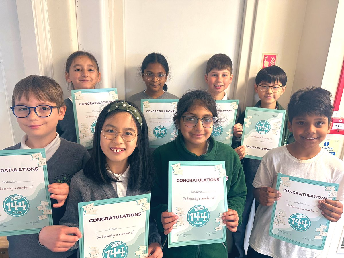 Congratulations to some of the children in Year 5 for joining the 144 Club! 🧮
#WeAreLeo #MPPAmaths