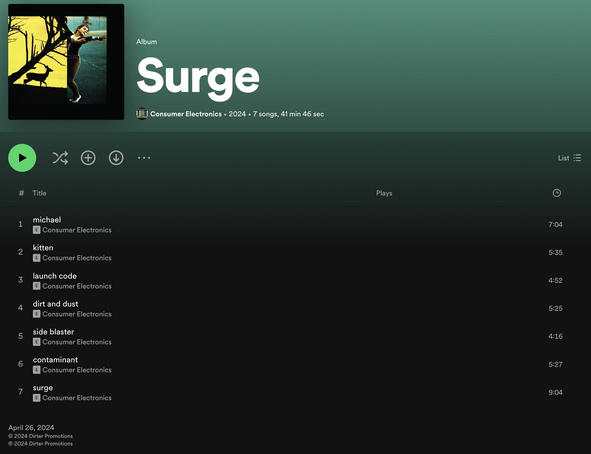 Even the instrumental gets a content warning. Now streaming