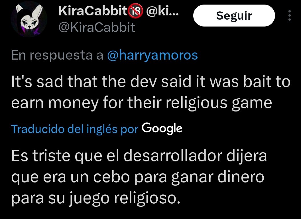 Los desarrolladores?, los mismos desarrolladores qué critican tanto a la religion, a los progres y a los conservadores, esos desarrolladores?