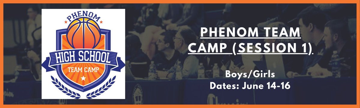 Phenom Team Camp Session 1 June 14-16, 2024 Rock Hill Sports and Event Center, Rock Hill (SC) Address: 326 Technology Center Way, Rock Hill, SC 29730 Open to Boy and Girls Ages: Varsity/JV Cost: $100 per game Register here: phenomhoopreport.com/phenom-team-ca…
