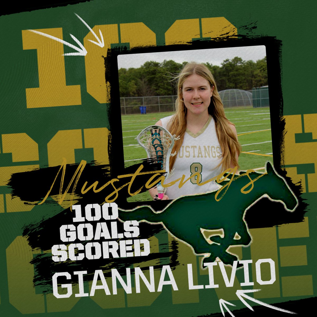 Added @giannalivioo to the 100 Goals club last night, Congrats to this incredible athlete on this accomplishment!!!! @BMSTANGSports