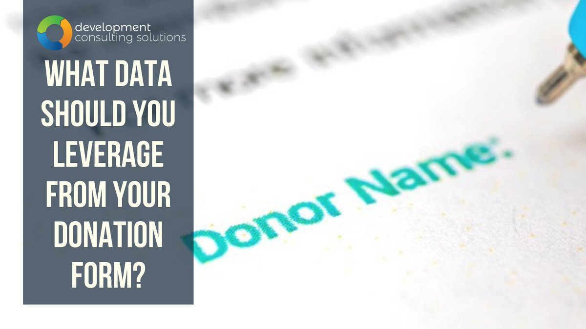 What Data Should You Leverage From Your Donation Form? In this brief guide, we will explore some of the following key data sets from the donation process to collect, study, and create informed strategies: linkedin.com/pulse/what-dat…