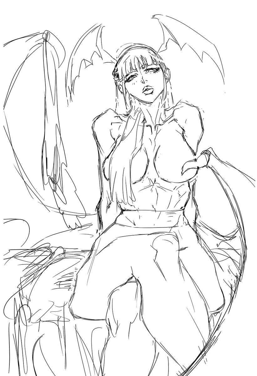 Back on my Morrigan bullshit. 😌 I think I'll take my time with this one so don't expect it anytime soon.
