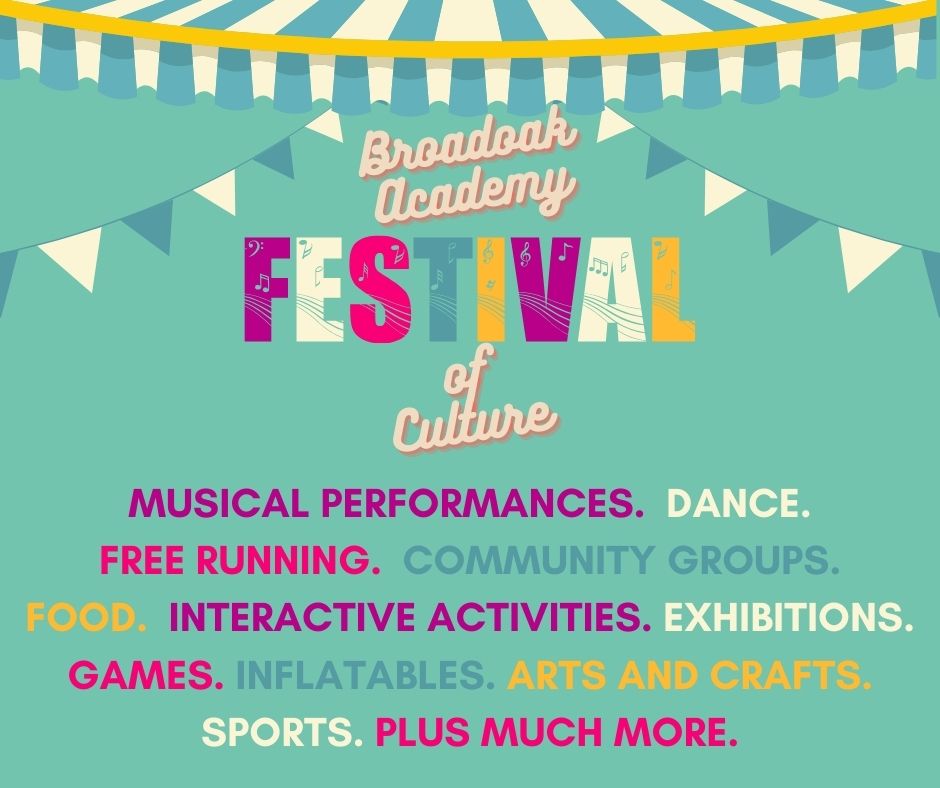 🎉 Join us for the 2nd Annual Broadoak Academy Festival of Culture! 🌍✨ Immerse yourself in a celebration of diversity, unity, and heritage. Save the date: June 15, 2024! Stay tuned for more details. #SaveTheDate #timecouragechoice #becausewearebroadoak #ourcommunityourculture