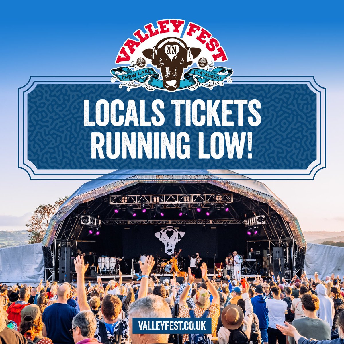 Locals Tickets running low. To get the discount, please put the first part of your post code in the promo box before selecting tickets. You will be required to bring proof of address and ID to enter.

bit.ly/VFLocalsLow24

#valleyfest2024 #getonmyland #arcadiaspectacular