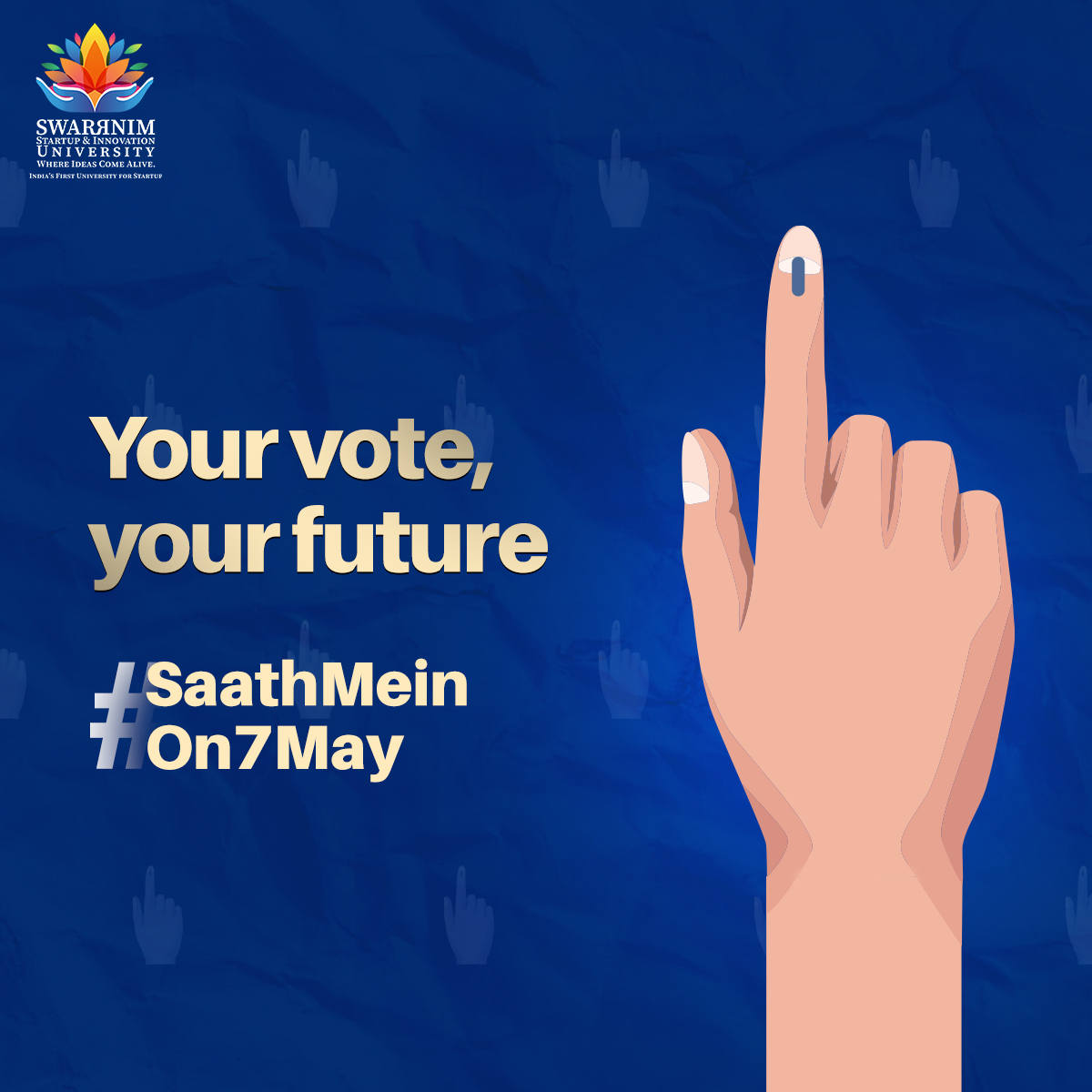 Make sure your first vote is the right vote. Swipe to get some essential tips for first time voters. You'll need it soon to vote #SaathMeinOn7May!

#VoteForYourFuture #SwarrnimVotes #YouthPower2024 #ChooseYourIndia #YourVoteYourVoice #DecideYourDestiny #IndiaVotes2024