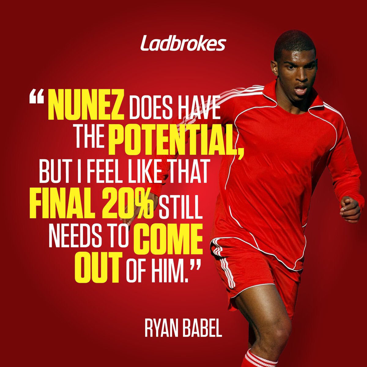 What are your thoughts on the Liverpool number nine? Can he improve and become a top striker? #Ladbrokes #nunex #Liverpool