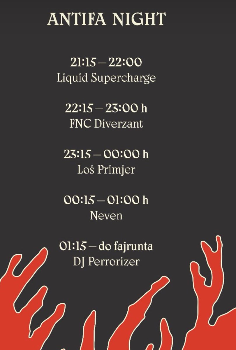 Raspored za sutra.
Smrt fašizmu! ✊✊