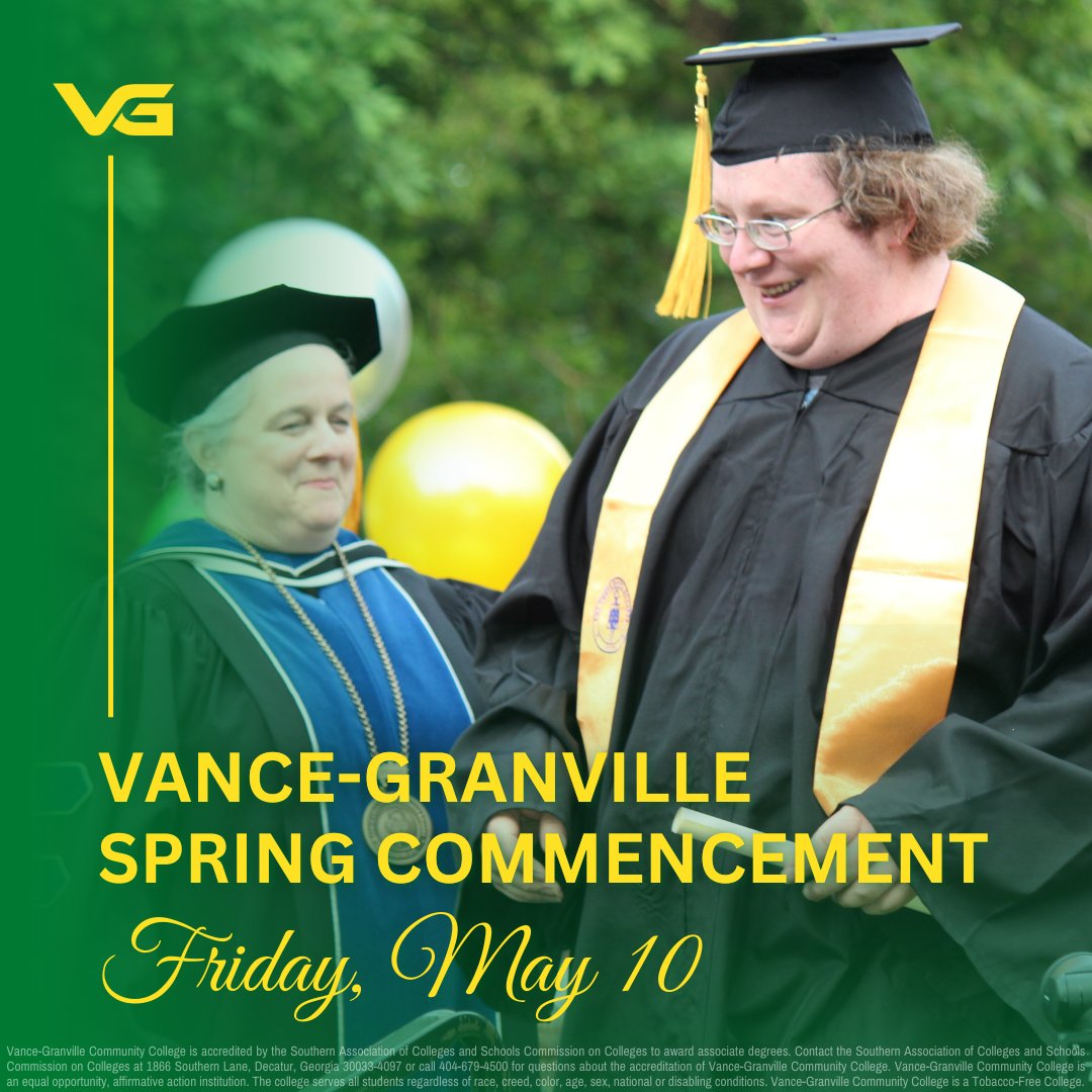 VGCC's 2024 commencement is exactly one week from today! 🤩🧑‍🎓🙌 Please join us next Friday, May 10, as we honor our 2023-24 graduates. Get all the details ➡️ ow.ly/wWYf50RucG2 #classof2024 #educate #inspire #support #vgcc #yourcommunityyourcollege