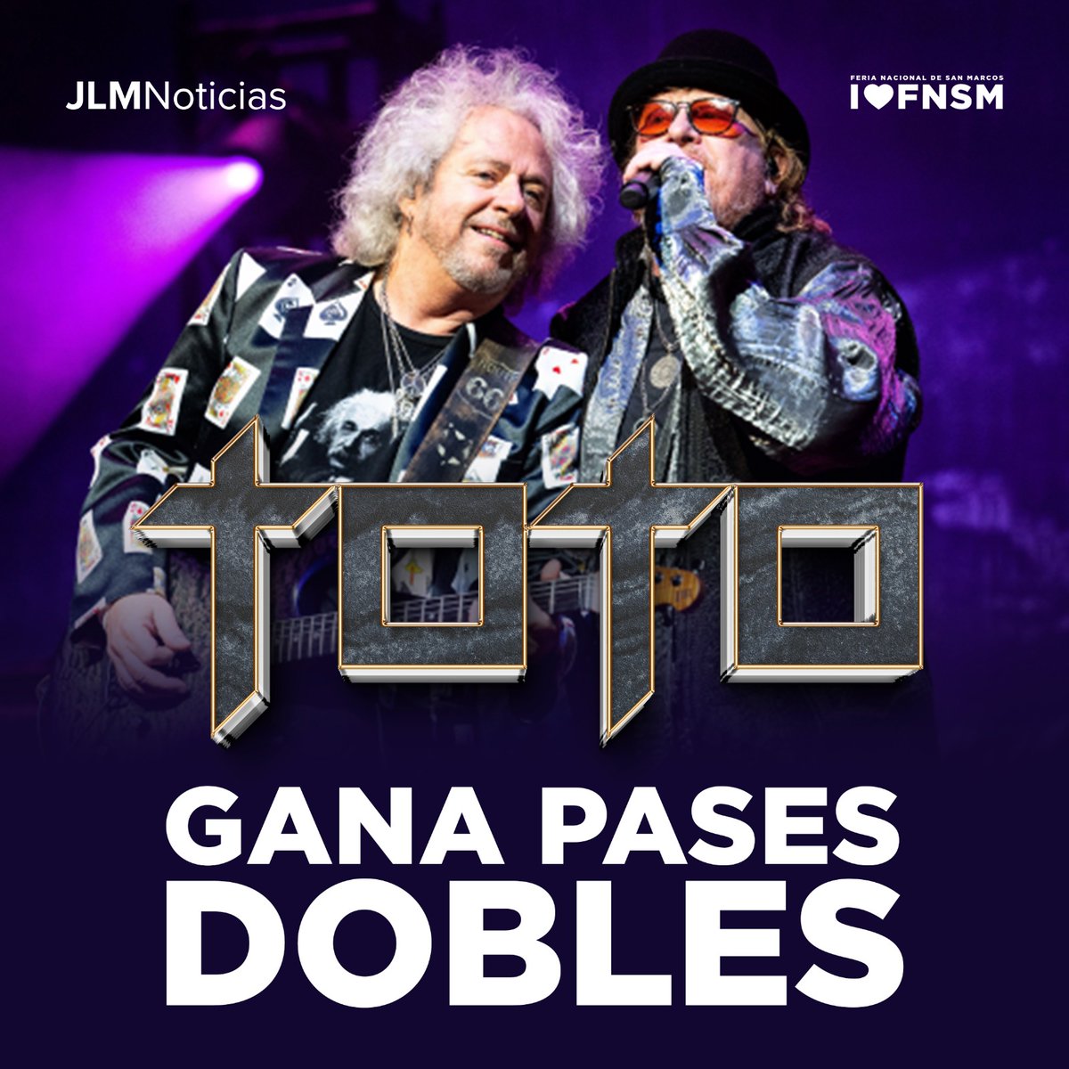 ¡Gana un pase doble para el concierto de @totothemselves en el #ForoDeLasEstrellas el 03 mayo! 🎶✨

Solo sigue estos simples pasos:
1) Seguir a @JLMNoticias
2) Dale  ❤️ a esta publicación.
3) Retwittear nuestra imagen
4) Comenta #JLMNoticias me lleva a ver a TOTO.

💥Comenta…